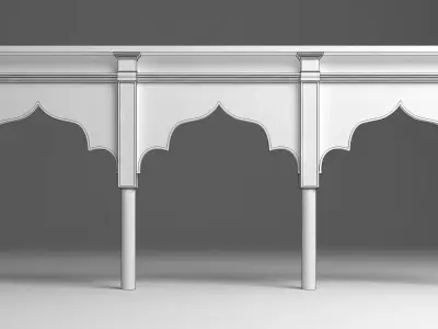 Indian arch wall panel 3D model