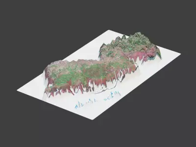 New Jersey State Low-poly 3D model