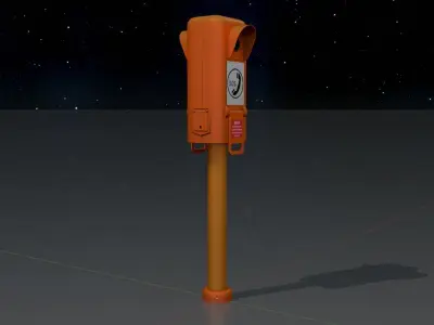 Emergency Telephone Low-poly 3D model