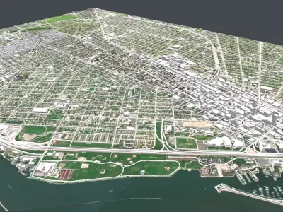 Cityscape Buffalo USA 3D model