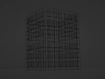 Building 11 Low-poly 3D model buy