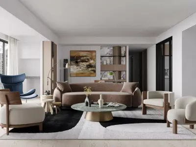 apartment interior scenes     3D model 7