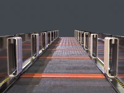Modular Walking Platform  -Game Ready- PBR Low-poly 3D model