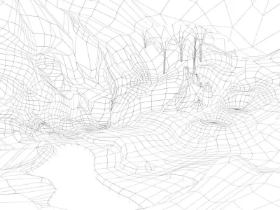 Fantasy Cave Low-poly 3D model