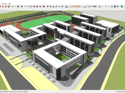 Sketchup School and University B4 3D model