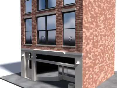 Red Brick Building  3D model