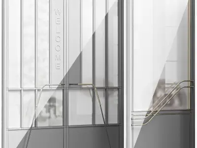 Set Technical Door 02 3D model