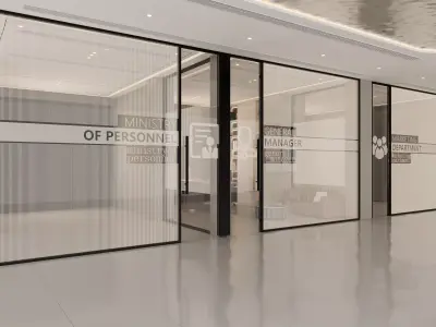 3D model of office door partition 3D model