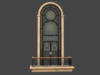 Classic Door  Windows 1 3D model