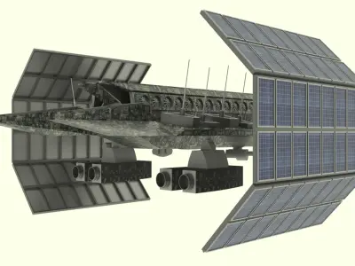 Mars - S800 Spaceship  Low-poly 3D model