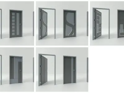 Door sets 6 3D model