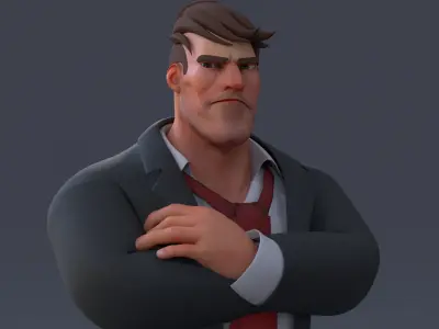 Boss Rig Outfit 2 Low-poly 3D model