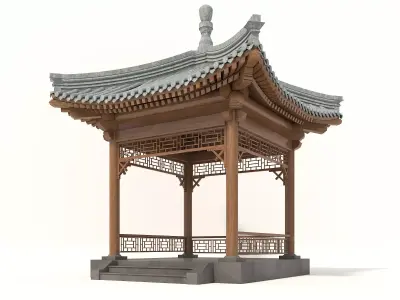 Wooden Gazebos 3 3D model