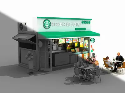 Starbucks Coffee Container 3D model