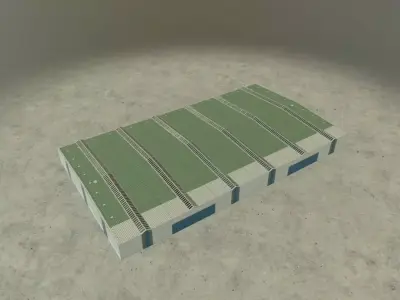 EDDB Hangar 6 Low-poly 3D model