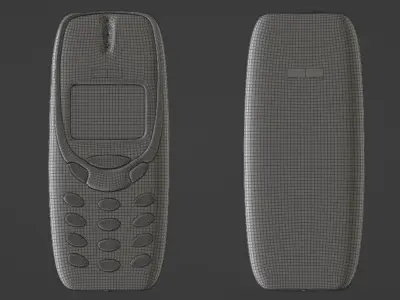 Nokia 3310 Low-poly 3D model