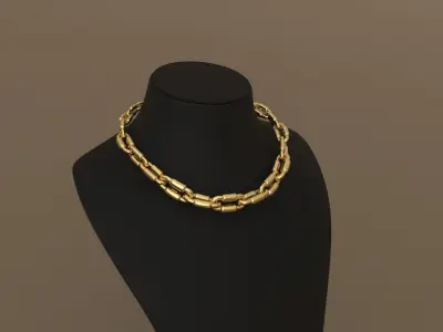 Tiffany Pipe Model Graduated Necklace or chain link 3D print model