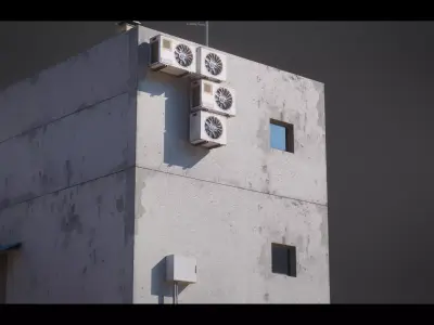 Dystopian Cyberpunk Building 5 Low-poly 3D model