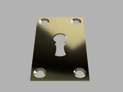 Gothic Cathedral Escutcheon Plate 3D model