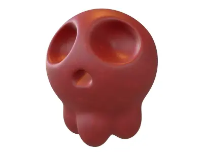 Cartoon Skull v1 004 Low-poly 3D model