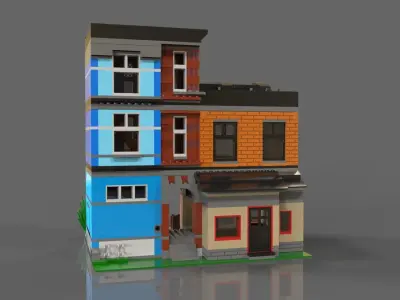 Lego Pool Low-poly 3D model