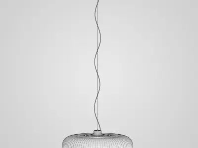 Black Hanging Lamp 07 3D model