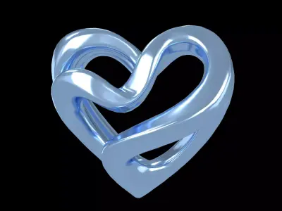 Abstract Heart Shape v1 005 Low-poly 3D model