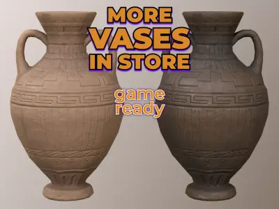 Ancient Clay Vase ceramic antique pottery Free low-poly 3D model