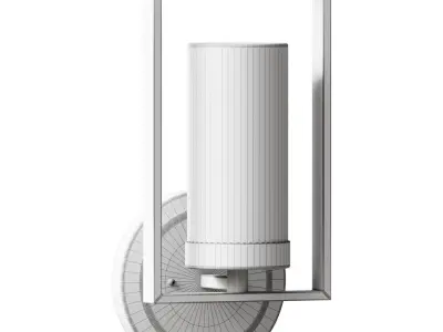nispen wandlamp buiten ip44 zwart 3D model
