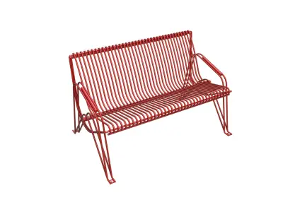 OUTDOOR ROD BENCH 3D model