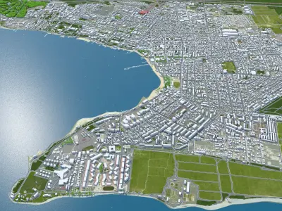 Gelendzhik Russia Low-poly 3D model