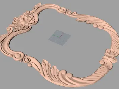 Photo frame 3D relief models STL Files used for CNC Router E1000 3D model