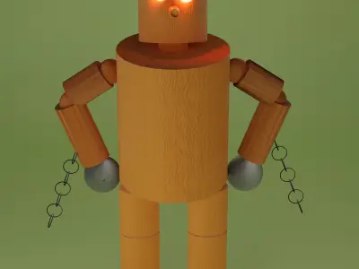 3D Mokojin Low-poly 3D model