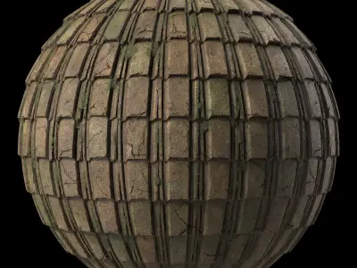 Roof Tile Materials 109- Concrete Roofing - Sbsar Seamless Pbr Texture