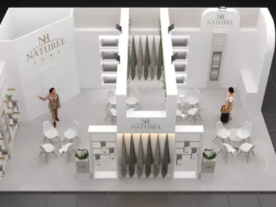 5-Modern Exhibition Booth 10x6m - 3ds Max - Corona Renderer Low-poly 3D model