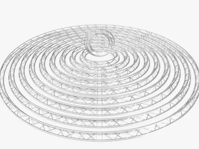 Circle Triangular Truss Modular Collection 10 Modular 3D print model