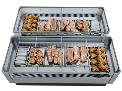 cold cupboard Low-poly 3D model