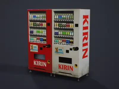Japanese Vending Machine - PBR Game Ready Low-poly 3D model