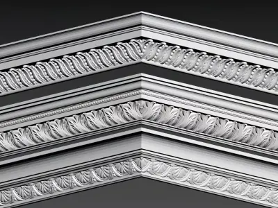 Plaster molding 3D model