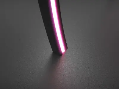 Neon sci fi studio scene 3D model