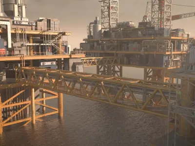 oil platform 3D model