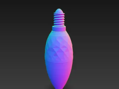 Crystal LED Candle Bulb 3D model