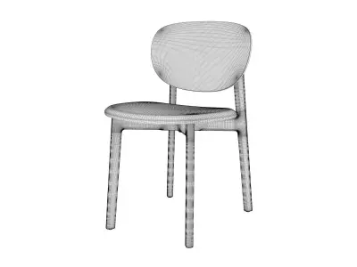 Zenso Chairs with Upholstered Seat 3D model