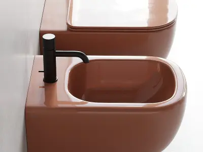 Ceramica Cielo Era Wall-Hung WC Set 2 3D model