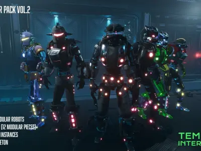 Mecha Mixer Pack Vol 2 Low-poly 3D model