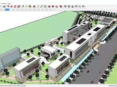 Sketchup School and University H1 3D model