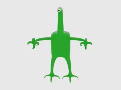 Long Alien Low-poly 3D model