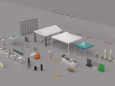 Event  Equipment Collection 3D model