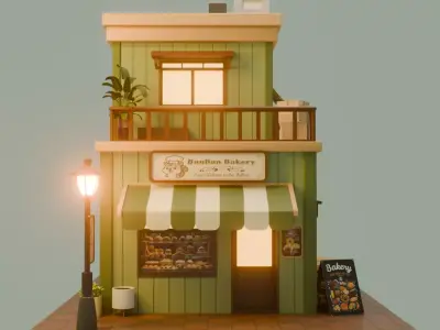 3D Model Lowpoly House - Stylized Free low-poly 3D model