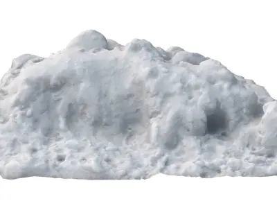 Snow scan 4 Low-poly 3D model